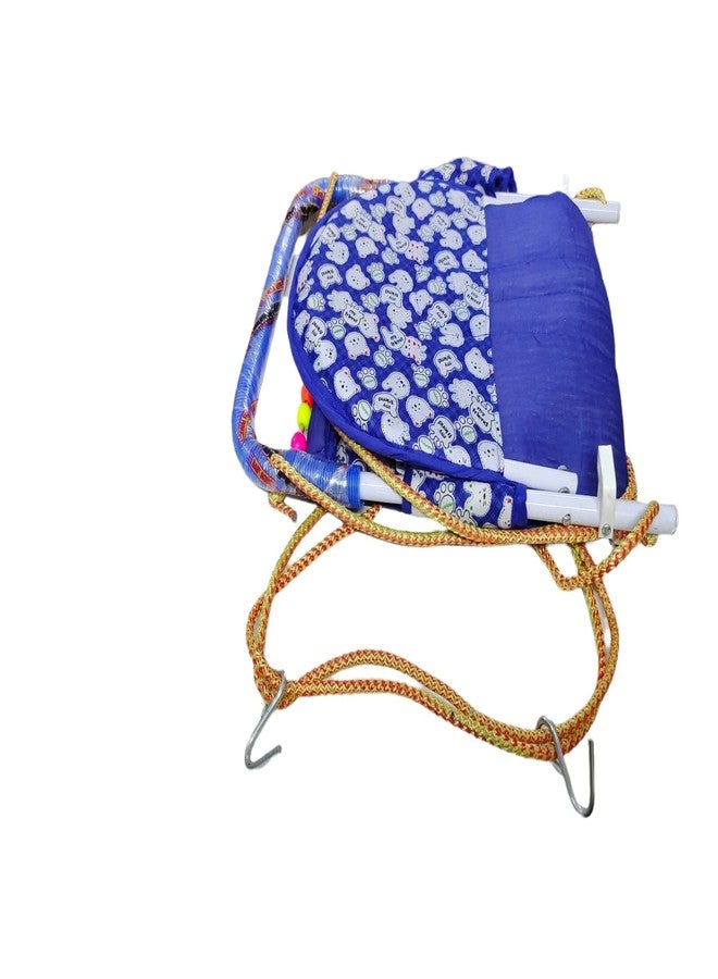 Maanit Cotton Swing Chair Folding and Washable, 1-5 Years with Safety Belt,Swing for Kids Indoor and Outdoor Jhula for Babies,Baby Hanging Swing Jula (Nevy Blue) - Image 3